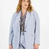 Bar III Plus Size Textured Crepe Single-Button Blazer, Created For Macy's