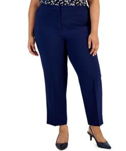 Kasper Plus Size Straight-Leg Pants -CeCe cloth-shop 22803912 fpx