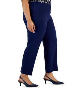 Kasper Plus Size Straight-Leg Pants -CeCe cloth-shop 22803913 fpx