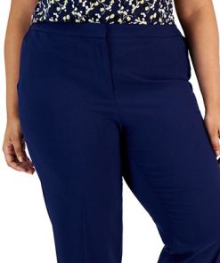 Kasper Plus Size Straight-Leg Pants -CeCe cloth-shop 22803914 fpx