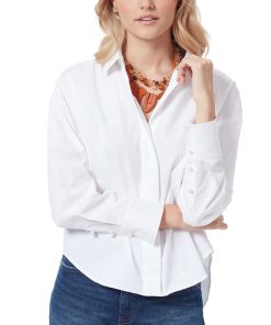 Sam Edelman Women's Odette Cotton Pleated-Back Shirt