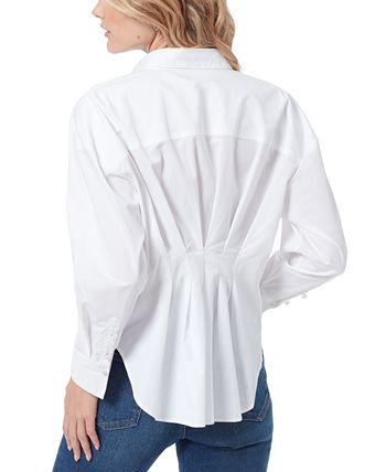 Women's Odette Cotton Pleated-Back Shirt Sam Edelman Women's Odette Cotton Pleated-Back Shirt -CeCe cloth-shop