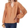 Sam Edelman Women's Emmeline Smocking-Trimmed Blouse