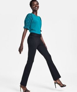 CeCe Slim Bootcut Pants 2 CeCe Slim Bootcut Pants -CeCe cloth-shop 22815328 fpx