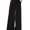 CeCe Women's Tie High-Waist Pleated Wide-Leg Trousers