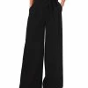 CeCe Women's Tie High-Waist Pleated Wide-Leg Trousers