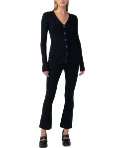 Sanctuary Women's Ribbed High-Rise Ankle Pants