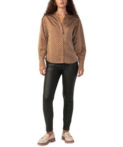 Sanctuary Women's Long-Sleeve Geo-Print Blouse -CeCe cloth-shop 22824205 fpx