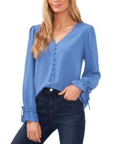 CeCe Tie-Cuff Blouse
