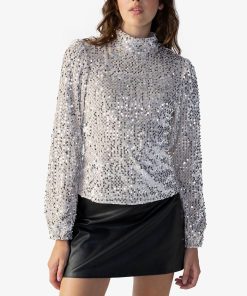 Sanctuary All Nighter Mock-Neck Top