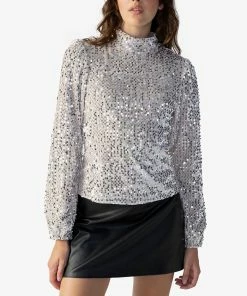 Sanctuary All Nighter Mock-Neck Top