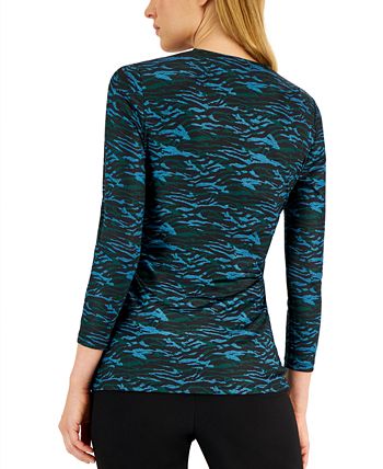 Anne Klein Printed Tie-Waist Top 2 Anne Klein Printed Tie-Waist Top - Image 2