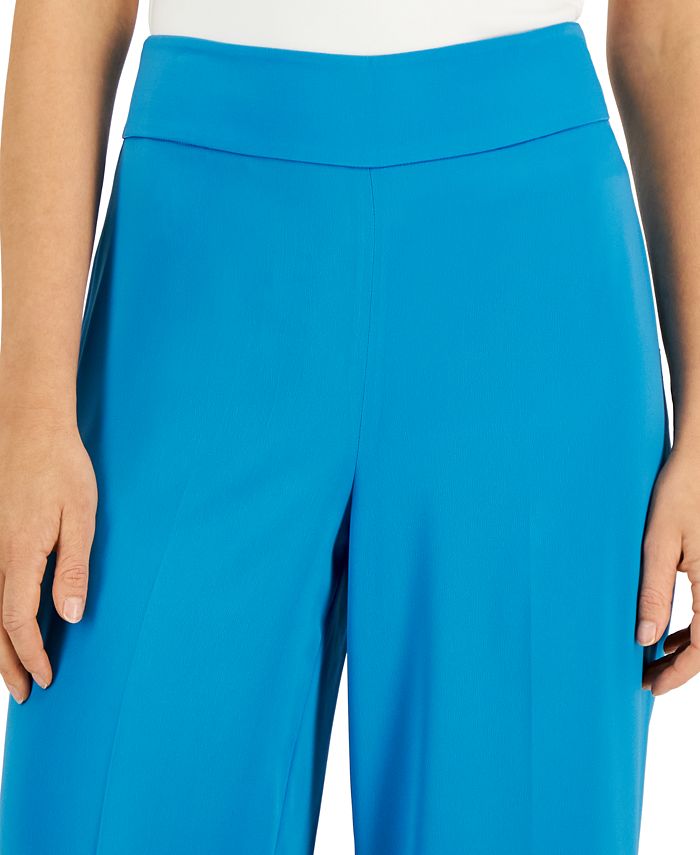 Anne Klein Montreal Satin High-Rise Side-Zip Wide-Leg Pants 4 Anne Klein Montreal Satin High-Rise Side-Zip Wide-Leg Pants - Image 4