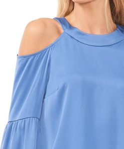 CeCe Women's Cold-Shoulder Lantern Long-Sleeve Blouse -CeCe cloth-shop 22839055 fpx