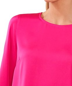 CeCe Women's Ruffled-Cuff Long-Sleeve Round-Neck Blouse 2 CeCe Women's Ruffled-Cuff Long-Sleeve Round-Neck Blouse -CeCe cloth-shop 22839607 fpx