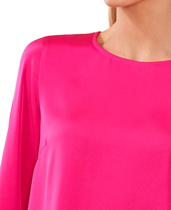 Women's Ruffled-Cuff Long-Sleeve Round-Neck Blouse CeCe Women's Ruffled-Cuff Long-Sleeve Round-Neck Blouse -CeCe cloth-shop
