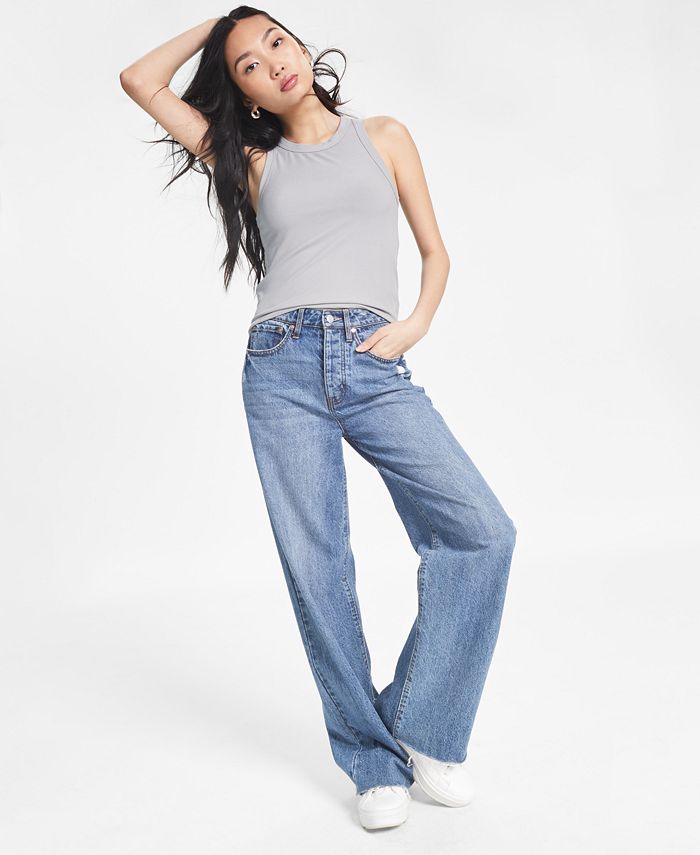 Women's Sleeveless Crewneck Ribbed Tank Top And Now This Women's Sleeveless Crewneck Ribbed Tank Top -CeCe cloth-shop