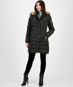 Michael Kors Women's Faux-Fur-Trim Hooded Puffer Coat, Created For Macy's 2 Michael Kors Women's Faux-Fur-Trim Hooded Puffer Coat, Created For Macy's -CeCe cloth-shop 22854468 fpx