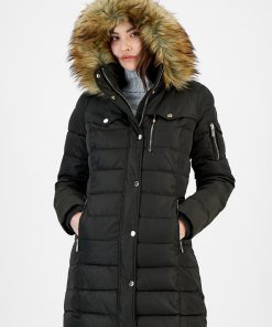 Michael Kors Women's Faux-Fur-Trim Hooded Puffer Coat, Created For Macy's 3 Michael Kors Women's Faux-Fur-Trim Hooded Puffer Coat, Created For Macy's -CeCe cloth-shop 22854469 fpx
