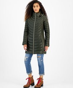 Michael Kors Women's Hooded Packable Puffer Coat, Created For Macy's