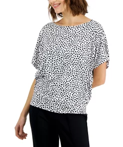 Alfani Women's Banded-Hem Boat-Neck Top, Created For Macy's