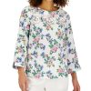 Charter Club Women's Linen Floral-Printed Top, Created For Macy's