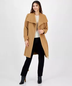 Michael Kors Women's Asymmetric Belted Wrap Coat, Created For Macy's 15 Michael Kors Women's Asymmetric Belted Wrap Coat, Created For Macy's -CeCe cloth-shop 22865688 fpx
