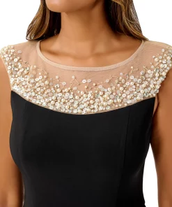 Adrianna Papell Women's Embellished Overlay Jumpsuit -CeCe cloth-shop 22866057 fpx