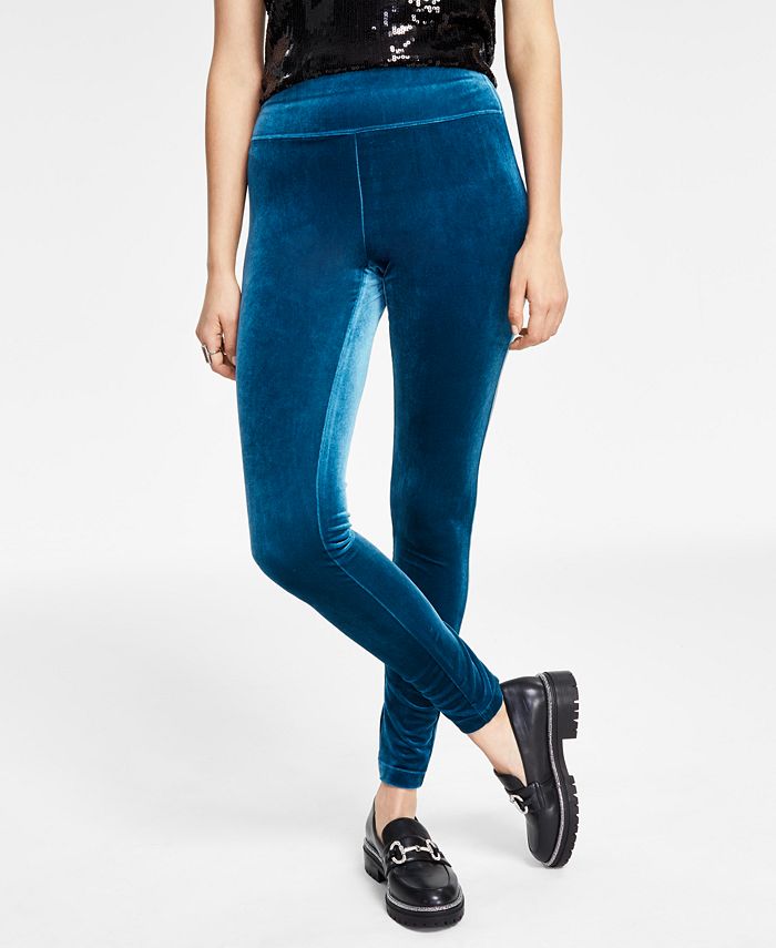 Women's Velvet Non-Seam Skinny Leggings, Created For Macy's INC International Concepts Women's Velvet Non-Seam Skinny Leggings, Created For Macy's -CeCe cloth-shop