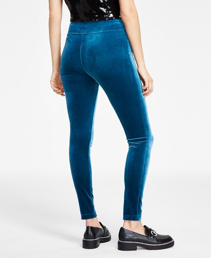 Women's Velvet Non-Seam Skinny Leggings, Created For Macy's INC International Concepts Women's Velvet Non-Seam Skinny Leggings, Created For Macy's -CeCe cloth-shop