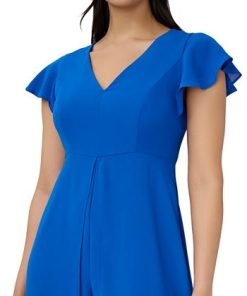 Adrianna Papell Women's Flutter-Sleeve Overlay Jumpsuit -CeCe cloth-shop 22877188 fpx
