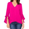 Vince Camuto Flutter-Sleeve Top