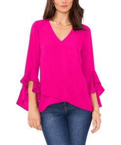 Vince Camuto Flutter-Sleeve Top
