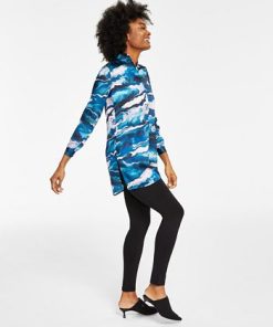 Anne Klein Women's Compression High-Rise Seamed Waistband Leggings 2 Anne Klein Women's Compression High-Rise Seamed Waistband Leggings -CeCe cloth-shop 22907582 fpx