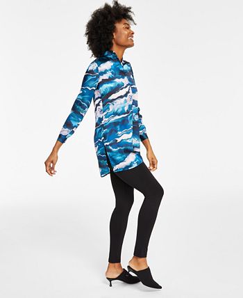 Women's Compression High-Rise Seamed Waistband Leggings Anne Klein Women's Compression High-Rise Seamed Waistband Leggings -CeCe cloth-shop