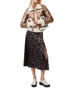 French Connection Women's Balia Faux-Fur Sherpa Jacket