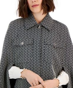 Anne Klein Women's Jacquard-Knit Cape-Sleeve Jacket 2 Anne Klein Women's Jacquard-Knit Cape-Sleeve Jacket -CeCe cloth-shop 22909209 fpx