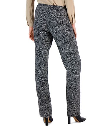 Women's Jacquard Flare-Leg Pants Anne Klein Women's Jacquard Flare-Leg Pants -CeCe cloth-shop