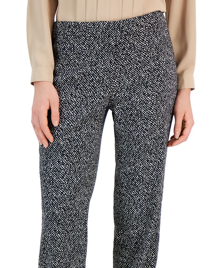 Women's Jacquard Flare-Leg Pants Anne Klein Women's Jacquard Flare-Leg Pants -CeCe cloth-shop