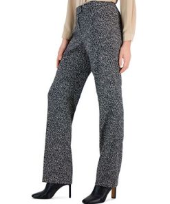 Anne Klein Women's Jacquard Flare-Leg Pants 2 Anne Klein Women's Jacquard Flare-Leg Pants -CeCe cloth-shop 22909259 fpx