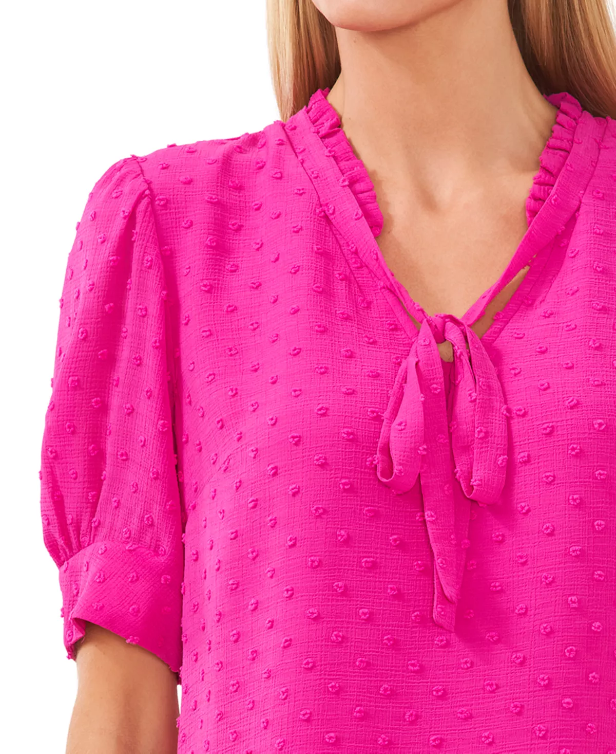 otton Clip-Dot Bow Top CeCe Otton Clip-Dot Bow Top -CeCe cloth-shop