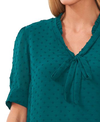 otton Clip-Dot Bow Top CeCe Otton Clip-Dot Bow Top -CeCe cloth-shop