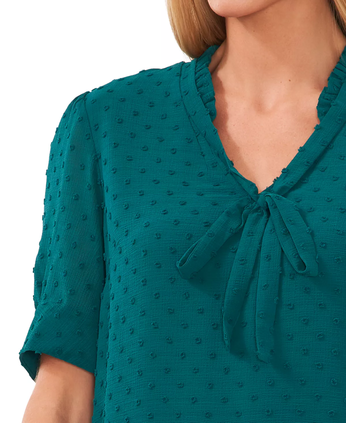 otton Clip-Dot Bow Top CeCe Otton Clip-Dot Bow Top -CeCe cloth-shop