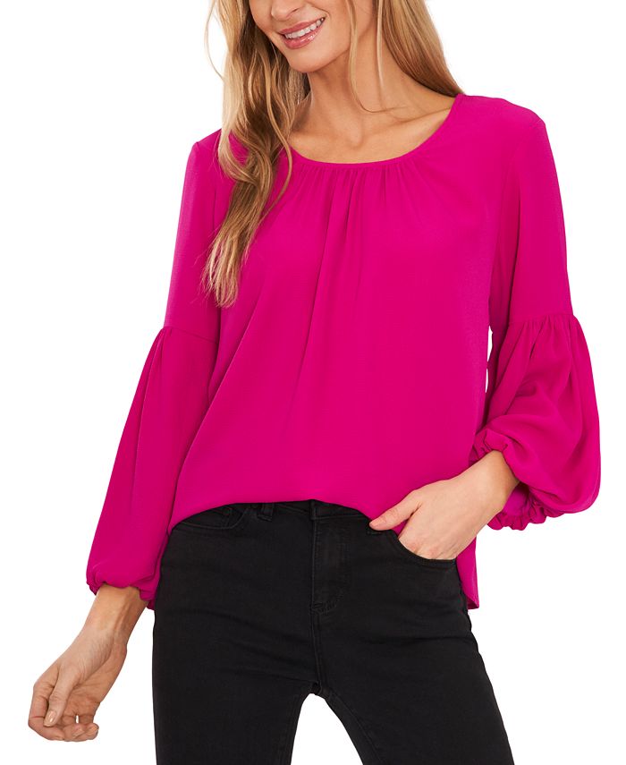 Women's Scoop Neck Balloon Sleeve Top CeCe Women's Scoop Neck Balloon Sleeve Top -CeCe cloth-shop