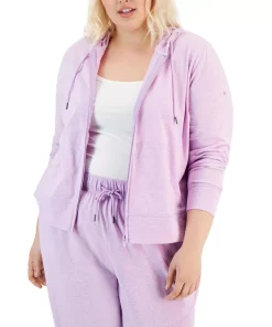 ID Ideology Plus Size Full-Zip Hooded Jacket, Created For Macy's -CeCe cloth-shop 22928336 fpx