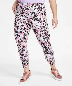 ID Ideology Plus Size Cheetah Splash 7/8 Leggings, Created For Macy's