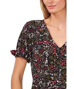 CeCe Ascading Florets Ruffled Sleeve Top 2 CeCe Ascading Florets Ruffled Sleeve Top -CeCe cloth-shop 22938442 fpx