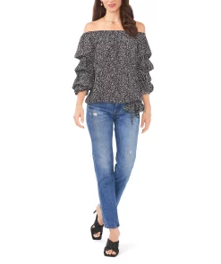 Vince Camuto Women's Off Shoulder Bubble Sleeve Top -CeCe cloth-shop 22942614 fpx