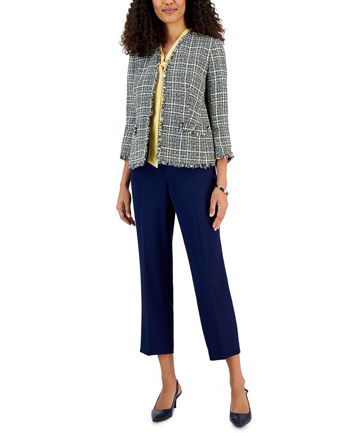 Women's Sleeveless Tie-Neck Top, Regular And Petite Sizes Kasper Women's Sleeveless Tie-Neck Top, Regular And Petite Sizes -CeCe cloth-shop