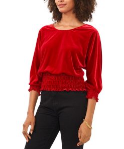 Vince Camuto Women's Dolman-Sleeve Smocked-Waist Top